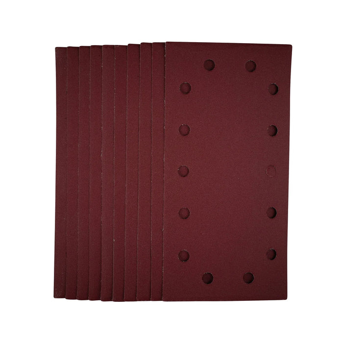 Draper 1/2 Sanding Sheets with Hook and Loop, 115 x 230mm, 240 Grit (Pack of 10)