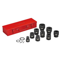 Teng Tools 1" Impact Cr-Mo socket set with case DIN 27-50mm