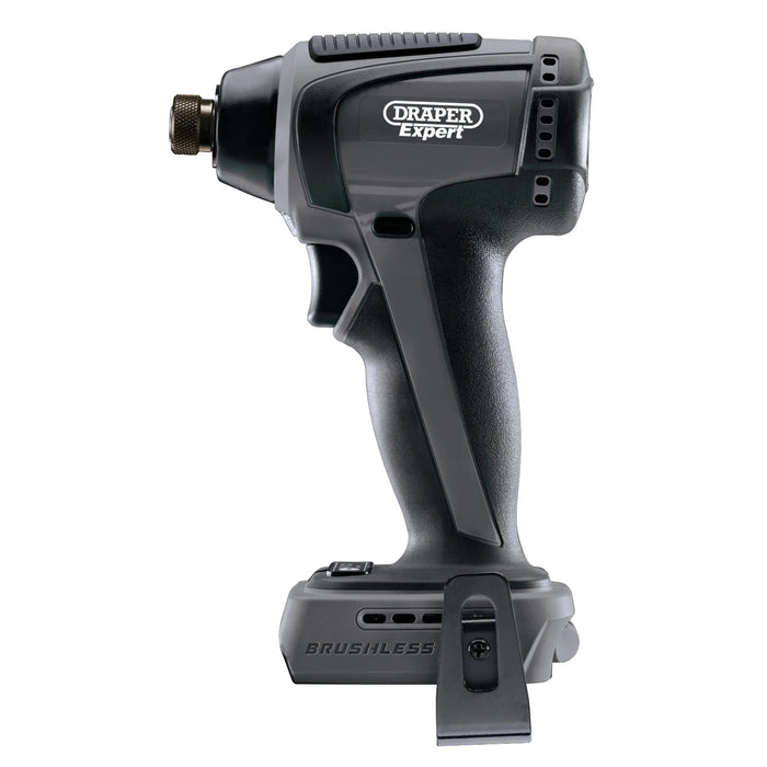 Draper Expert XP20 20V Brushless Impact Driver, 1/4 Hex., 200Nm (Sold Bare)