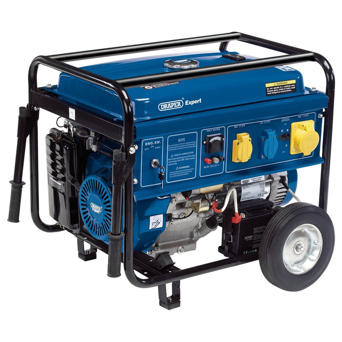 Draper Petrol Generator with Wheels, 5000W 23987 Draper - Town Tools 