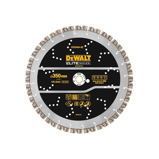 Dewalt Power Tools ELITE SERIES™ All Purpose Diamond Segmented Wheel 350 x 25.4mm DeWALT Power Tools - Town Tools