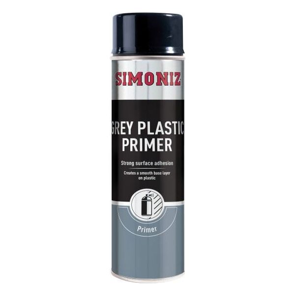 Simoniz Grey Plastic Smooth Primer Car Paint Spray Anti Rust Aerosol 500ml Simoniz - Town Tools 