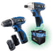 Draper Storm Force 10.8V Power Interchange Drill and Driver Twin Kit, 3 x 1.5Ah Draper - Town Tools 