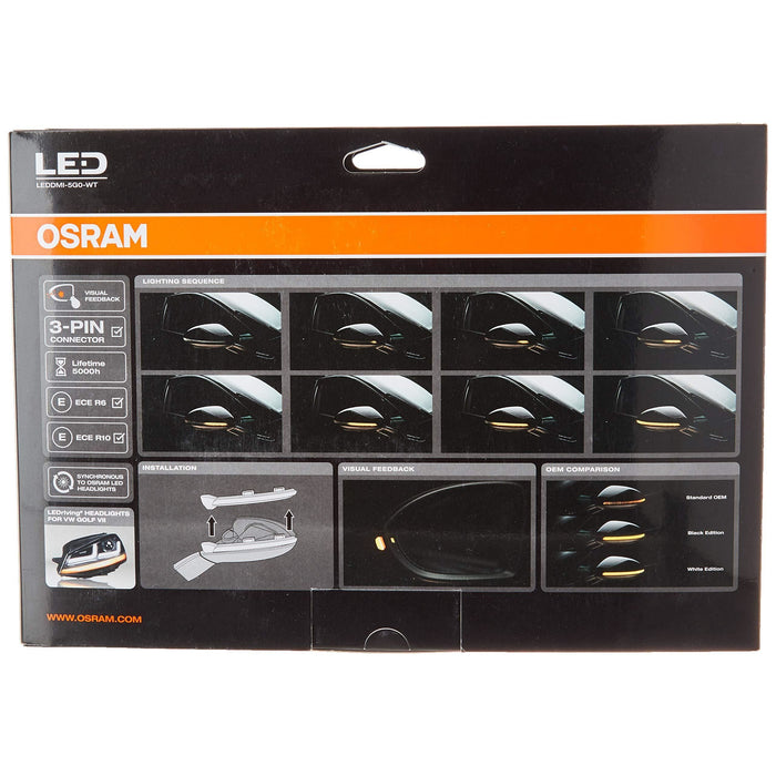 Osram LEDDMI 5G0 WT S LEDriving Dynamic LED Mirror Indicator -White Edition, Set Osram - Town Tools 