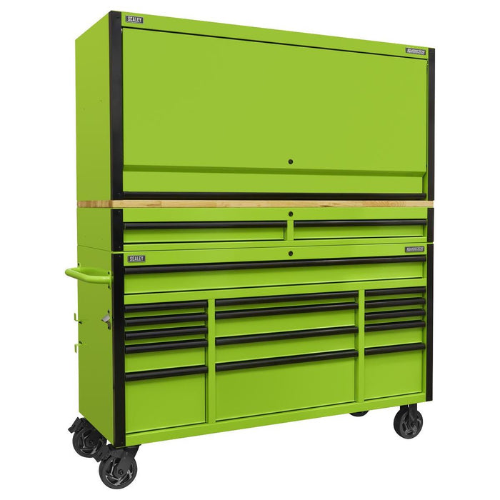 Superline PRO Black Edition Mobile Trolley with Wooden Worktop Hutch Superline Pro - Town Tools 