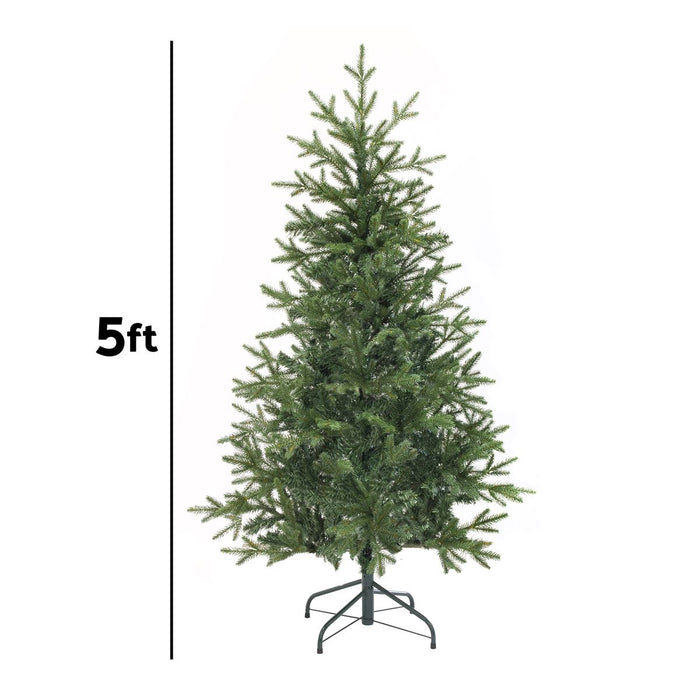 Dellonda Artificial 5ft/150cm Hinged Christmas Tree with 772 PE/PVC Mix Tips