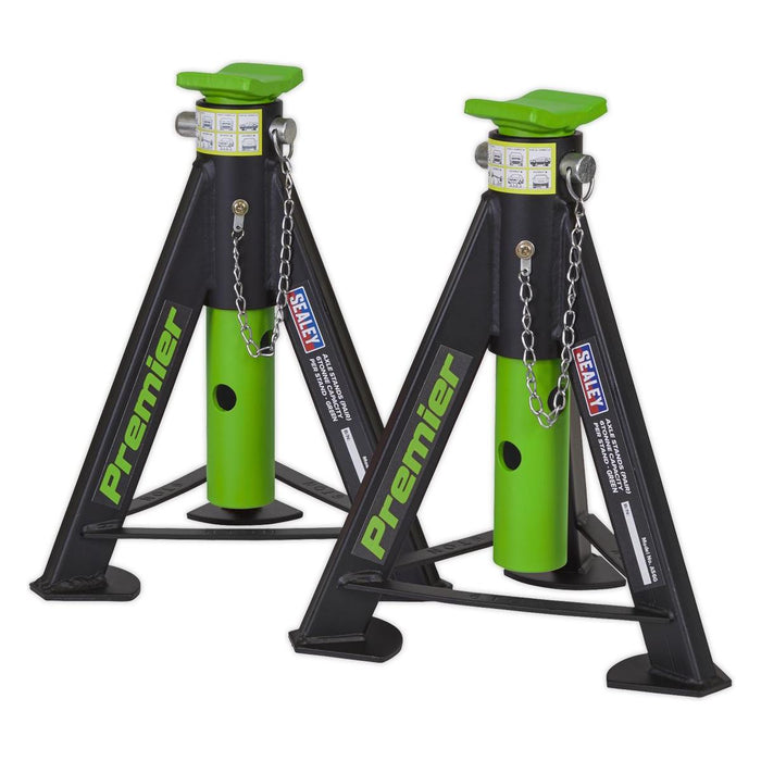 Sealey AXLe Stands (Pair) 6 Tonne Capacity per Stand Green AS6G