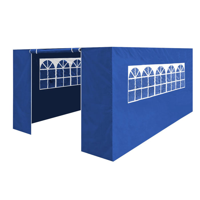 Dellonda Side Walls/Doors/Windows for Gazebo/Marquee Fits 3 x 4.5m Models - Blue