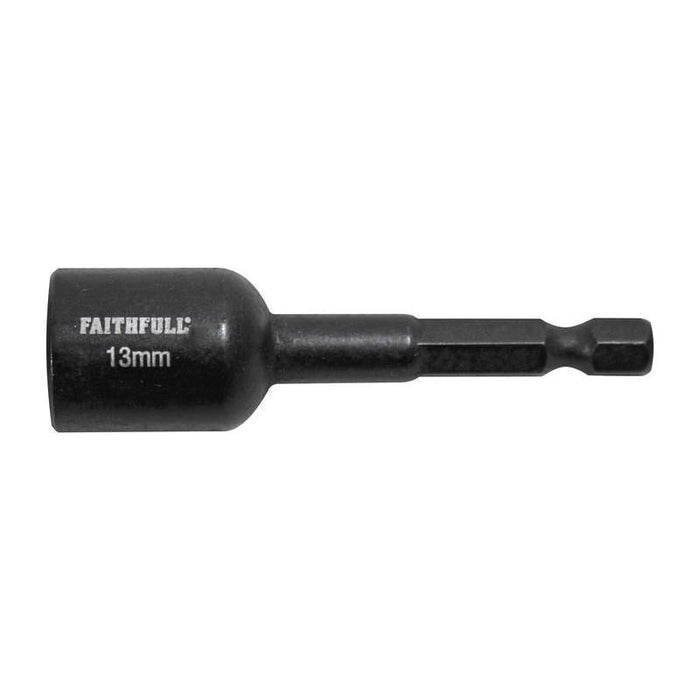 Faithfull Magnetic Impact Nut Driver 13mm x 1/4in Hex Faithfull - Town Tools
