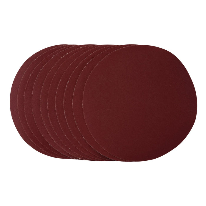 Draper Sanding Discs, 180mm, Hook & Loop, 320 Grit, (Pack of 10) - SDHAL180
