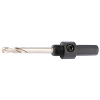 Draper Hex. Shank Holesaw Arbor with HSS Pilot Drill for 14 - 30mm Holesaws