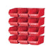 Faithfull 12 Plastic Storage Bins with Wall Mounting Rails Faithfull - Town Tools