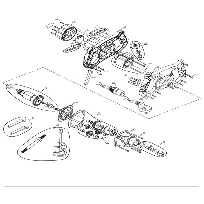 Draper Carbon Brush Assembly 110V X2
