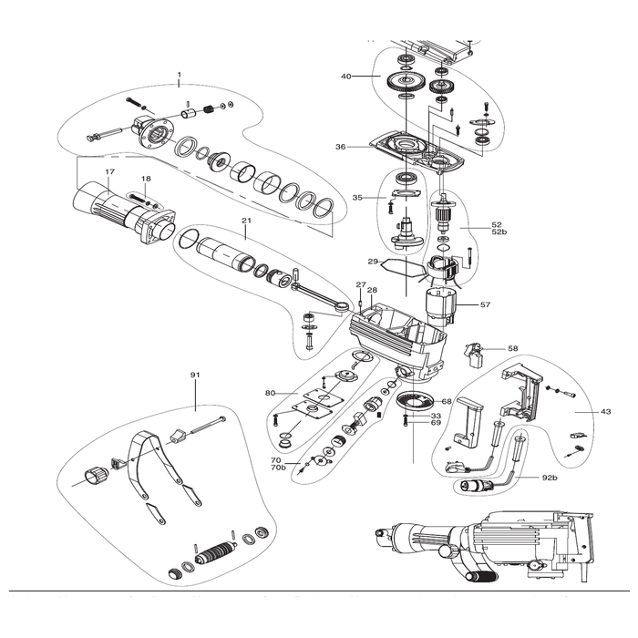 Draper Piston Drive Assembly MPN YHXBKR1500D-21