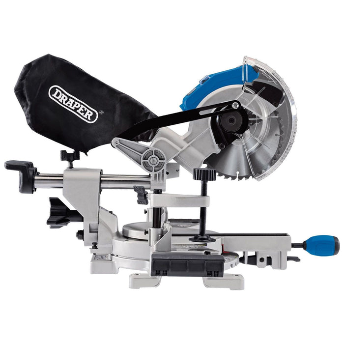 Draper D20 20V Brushless Sliding Compound Mitre Saw, 185mm (Sold Bare) 55588 Draper - Town Tools 