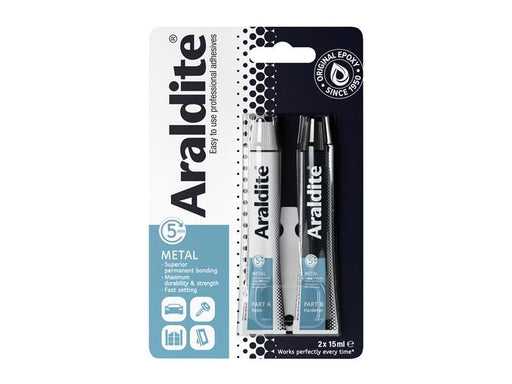 Araldite Steel Epoxy 2 x 15ml Tubes Araldite� - Town Tools