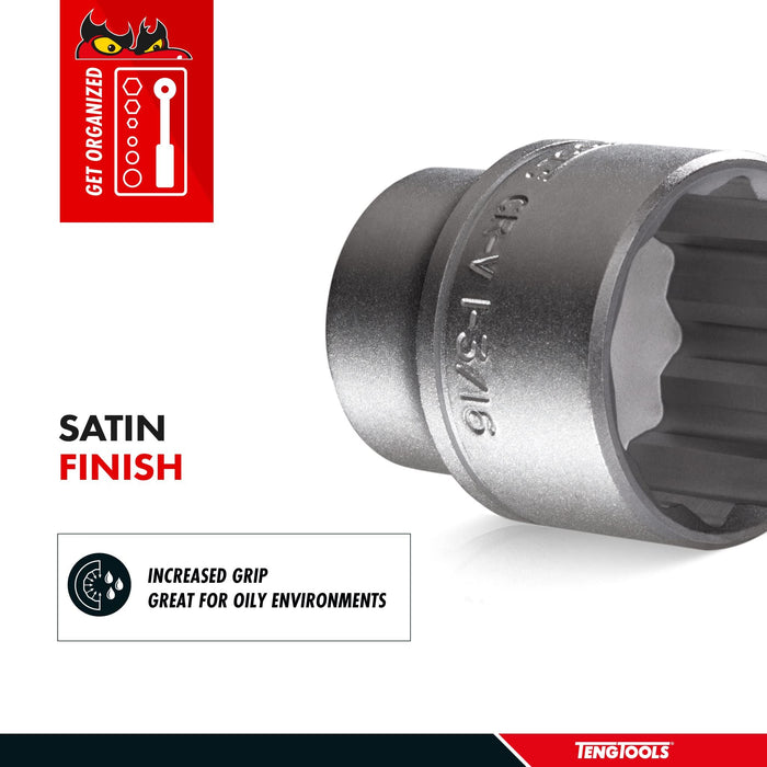 Teng Tools 1/2" Socket 12 pt Metric 27mm Teng Tools - Town Tools 