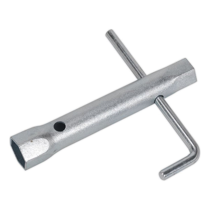 Sealey Double End Long Reach Spark Plug Box Spanner 17/21mm with L-Bar MS158 Sealey - Town Tools 