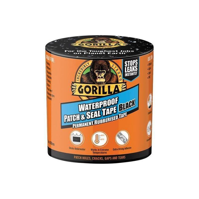 Gorilla Glue Gorilla® Waterproof Patch & Seal Tape 100mm x 3m Black Gorilla Glue - Town Tools