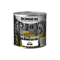 Ronseal Direct to Metal Paint White Matt 250ml
