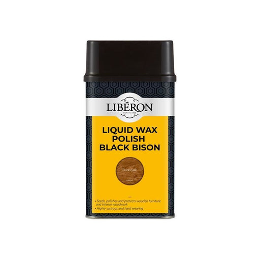 Liberon Liquid Wax Polish Black Bison Dark Oak 500ml Liberon - Town Tools