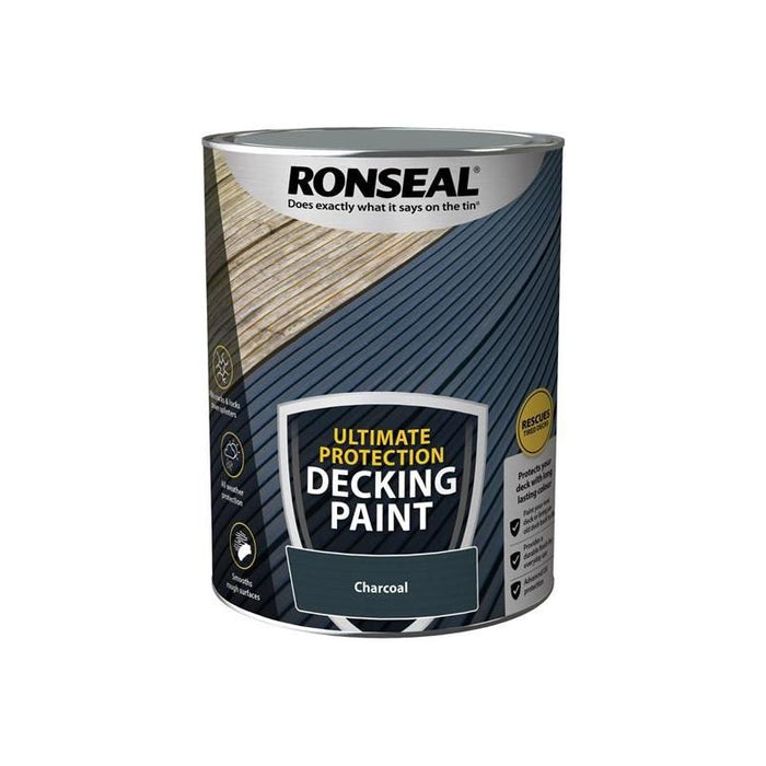 Ronseal Ultimate Protection Decking Paint Charcoal 5 litre Ronseal - Town Tools