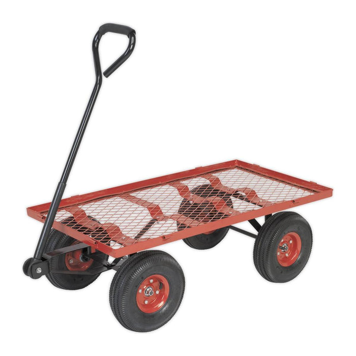Sealey Platform Truck with Removable Sides Pneumatic Tyres 200kg Capacity CST997