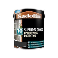 Sadolin Superdec Opaque Wood Protection Black Gloss 5 litre