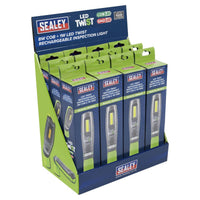 Sealey LED Twist Rechargeable Inspection Light, Green - Box of 12 LED1001GDB
