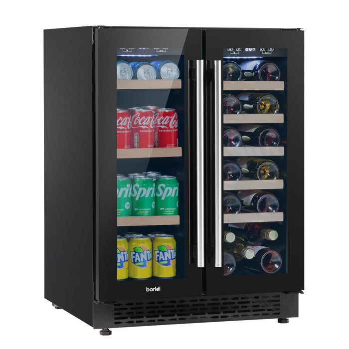 Baridi 40 Bottle/120 Can Freestanding Dual Zone Wine Fridge & Cooler 60cm Baridi - Town Tools 