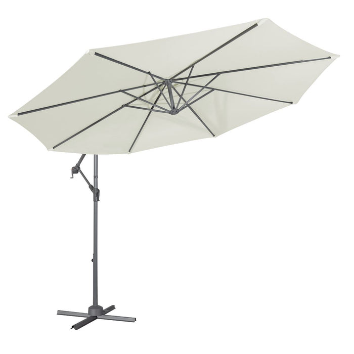 Dellonda Banana Parasol with Cover 3m - Cream DG265