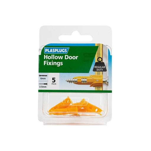 Plasplugs DR 106 Hollow Door Fixings (5) Plasplugs - Town Tools