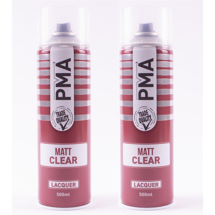 2x Autotek MATT Clear Laquer Spray Acrylic Top Coat 500ml