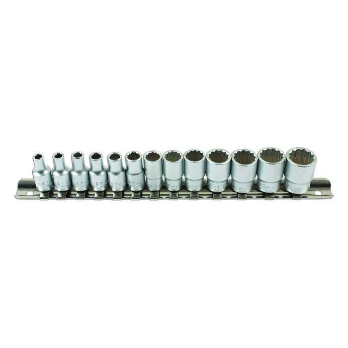 Laser Bi-Hex Standard Socket Set 1/4"D 13pc 7590