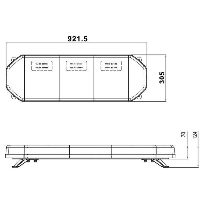 Ring Automotive RCV9820 TM LED Light Bar, 922 mm Ring Automotive - Town Tools 