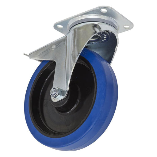 Sealey Castor Wheel Swivel Plate with Total Lock200mm SCW3200SPL Sealey - Town Tools 