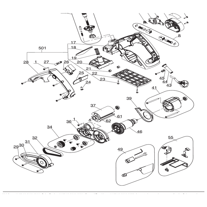 Draper Para Guide & Rebate Depth Assy YP900D82-55