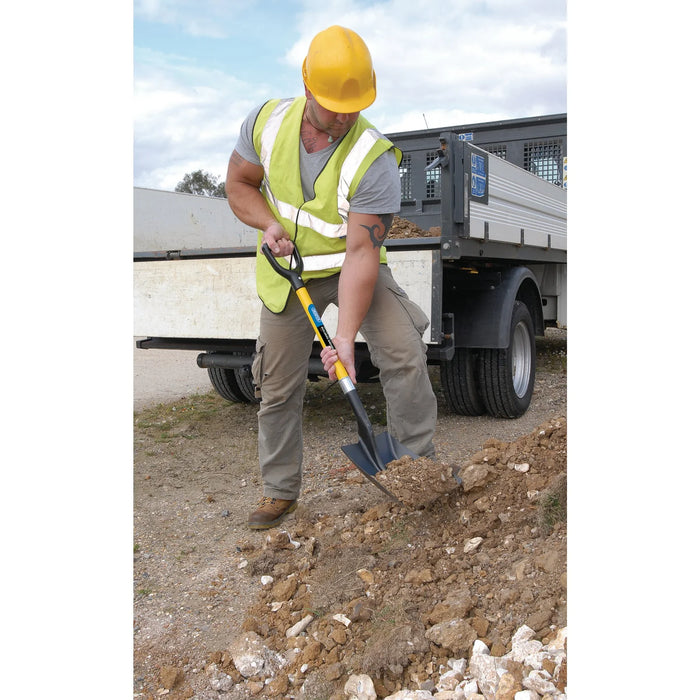 Draper Square Mouth Builders Shovel with Fibreglass Shaft - BSFG