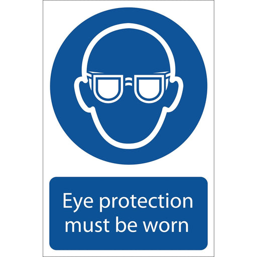 Draper Eye Protection' Mandatory Sign, 200 x 300mm 72080 Draper - Town Tools 