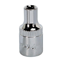Sealey WallDrive Socket 4mm 1/4"Sq Drive Fully Polished SP1404