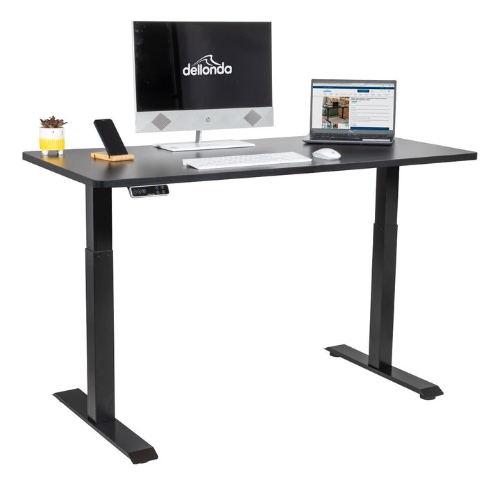 Dellonda  Electric Height Adjustable Standing Desk 1400 x 700mm Dual Motor 100kg