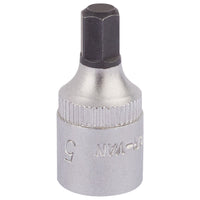 Draper Elora Hexagon Screwdriver Socket, 1/4" Sq. Dr., 5mm 11126