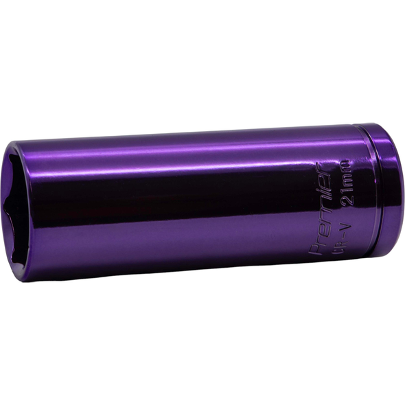 Sealey 1/2"Dr Coloured Socket 21mm (Light Purple)