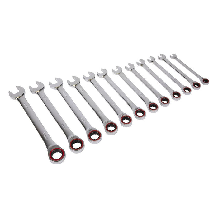 Sealey Ratchet Combination Spanner Set 12pc Metric Platinum Series AK63940 Sealey - Town Tools 