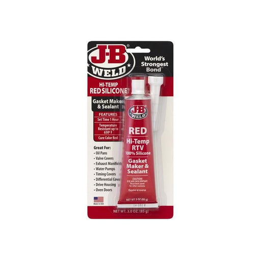 J-B Weld Hi-Temp Silicone Gasket Maker & Sealant Red 85g J-B Weld - Town Tools