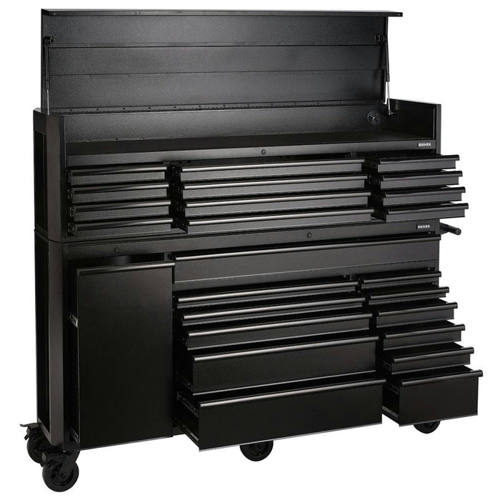 Draper BUNKER 25 Drawer Combined Roller Cabinet and Tool Chest, 72", Black