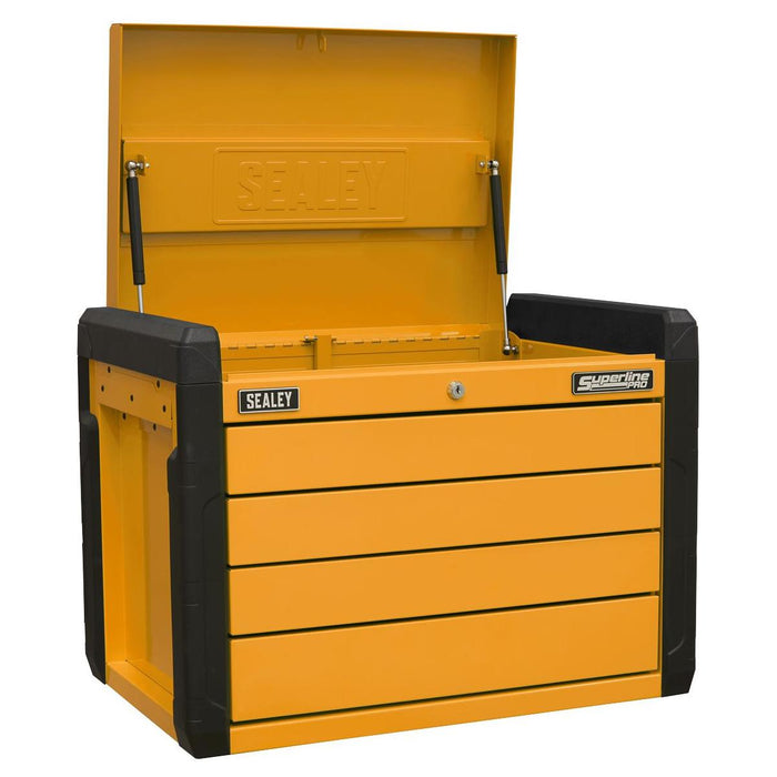 Superline Pro Superline PRO Push-to-Open Topchest 4-Drawer - Orange APPD4O Superline Pro - Town Tools 