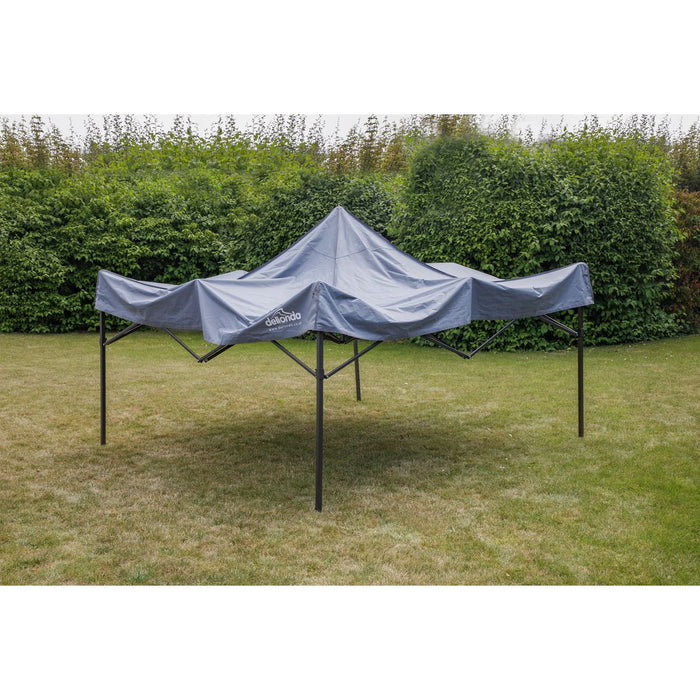 Dellonda 2x2m Pop-Up Gazebo Heavy Duty  Carry Bag Rope Stakes & Weight Grey