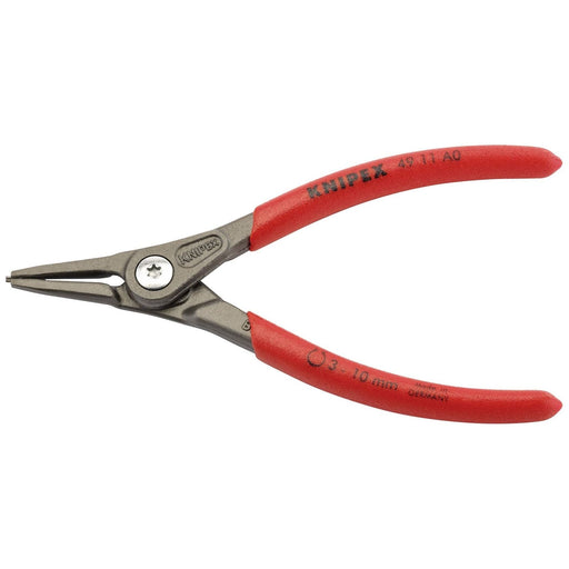 Draper Knipex 49 11 A0 140mm External Straight Tip Circlip Pliers, 3 - 10mm Capa Draper - Town Tools 