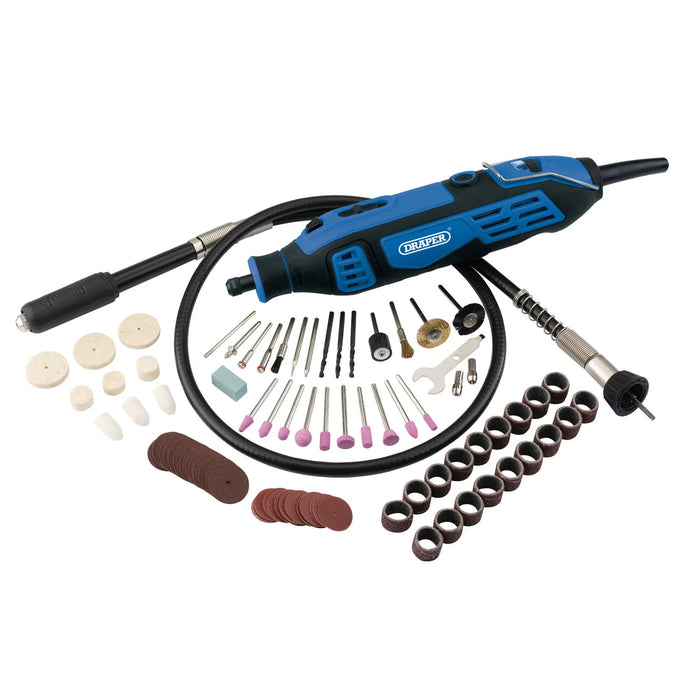Draper 230V Rotary Multi-Tool Kit, 180W (111 Piece) - MT180D111